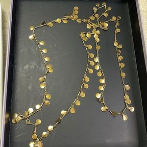 Vintage Vendome gold tone long necklace used